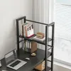 Biurko komputerowe czarne z regałem półkami 120 cm Podgląd zdjęcia produktu 4