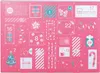 A pink advent calendar with numbered boxes and festive illustrations. Podgląd zdjęcia produktu