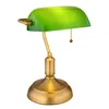 Tischleuchte, Bankerlampe, Zugkette, altmessing, grün, H 36 Produktbild-Vorschau 10
