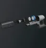 An exploded view of a vacuum cleaner's internal components, including filters and the main body, against a dark background. Produktbild-Vorschau