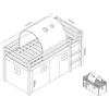 Kinderbett Hochbett 90x190 cm (ohne Matratze), aus weissem Produktbild-Vorschau 3
