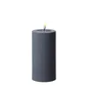 LED Stumpenkerze MIA - Kunststoff - realistische 3D Flamme - H: 15cm - outdoor - grau Produktbild-Vorschau