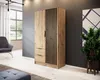 Kleiderschrank Stilo Eiche Artisan mit Lamellen – 105 cm, 2 Produktbild-Vorschau 3