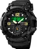 A close-up studio shot of a black digital sport watch. Náhled obrázku produktu
