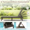 Leżak COSTWAY odporny na warunki atmosferyczne, leżak Podgląd zdjęcia produktu 4