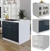 Kücheninsel Vicco Fame-Line Dunkelblau Hochglanz 90 cm mit Produktbild-Vorschau 2