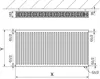 Mexen CV22 Plattenheizkörper 600 x 1600 mm, untere Produktbild-Vorschau 6