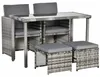 Outsunny Polyrattan Sitzgruppe Gartenset Garnitur 5 tlg. Produktbild-Vorschau 1