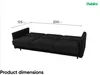 MEBLINI Sofa mit Schlaffunktion - Schlafcouch Ausziehbar - Produktbild-Vorschau 7
