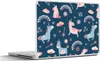 MuchoWow® Laptop Aufkleber Sticker Cover Einhorn - Produktbild-Vorschau 1