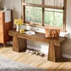 Banc en bois massif, banc d'entrée de style rustique en Voir les images du produit 12