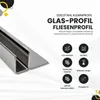 Glas-Fliesenprofil Edelstahl Klemmprofil Wandprofil V2A 2m Produktbild-Vorschau 2