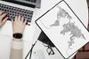 MuchoWow® Laptop Hülle 13 Zoll Weltkarte - Schwarz - Weiß - Produktbild-Vorschau 2