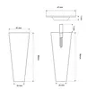 Technical drawings of furniture legs with dimensions. Náhľad obrázku produktu