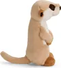 A plush meerkat toy is shown from the side against a white background. Produktbild-Vorschau