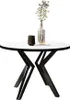 Table à manger ronde extensible HILLSBORO – noir / blanc Voir les images du produit 4