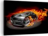 Bild auf Leinwand - Leinwandbild - Sportwagen Feuer Flammen Produktbild-Vorschau 1
