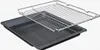 A baking tray and a wire rack for an oven are shown against a white background. Produktbild-Vorschau