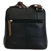 C1427 Cinino Umhängetasche Ledertasche Schwarz/Cognac Produktbild-Vorschau 5