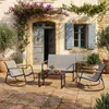 BEALIFE Gartenmöbel-Set 4-teilig mit Gartentisch | 4 Produktbild-Vorschau 4