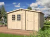 WOODTEX Naturbelassen 28 mm Gartenhaus Blockbohlenhaus, Produktbild-Vorschau 1