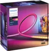 The image shows the packaging for a Philips Hue Play Gradient LED Lightstrip for a 75-inch TV. The packaging features a gradient of purple, pink, and orange colors, with an image of the lightstrip itself and a television screen displaying colorful content. Anteprima dell’immagine prodotto