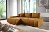 Ecksofa Schlafsofa ELMO Stoff Monolith Honiggelb Ottomane Produktbild-Vorschau 1