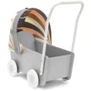 Skrallan Holz Puppenwagen mit Filzdach - grau und Naturtöne Produktbild-Vorschau 2