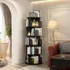Étagère tournante pour livres, 5 niveaux, en bois, noire, Voir les images du produit 2