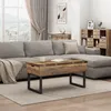 A living room scene with a sectional sofa, coffee table, and shelving unit. Voir les images du produit