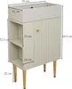 A white bathroom cabinet with a sink on top, featuring dimensions indicated by text. Podgląd zdjęcia produktu