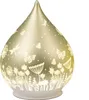 LED Deko Tropfen Glas Pastell Grün 15cm Matte Glasleuchte Produktbild-Vorschau 1