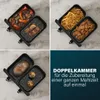 Princess Heißluftfritteuse Doppelkorb 2 Fß¤cher 11 L BPA Produktbild-Vorschau 7