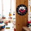 Fußball Polen Flagge Wanduhr aus Alu Produktbild-Vorschau 3