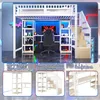 Hochbett mit RGB LED-Streifen, Schreibtisch, Lattenrost, Produktbild-Vorschau 5