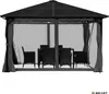Alu Gartenpavillon SUMMERDREAM 3x3 grau inkl. LEDs Produktbild-Vorschau 2