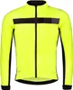 A front view of a neon yellow and black cycling jacket. Produktbild-Vorschau