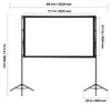 VEVOR Projektionsleinwand (84 Zoll) mit 160° Weitwinkel & Produktbild-Vorschau 7