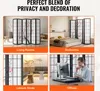 A collage of four images showing a folding room divider in different settings: a living room, a bedroom, a leisure area, and an office. The divider features a cherry blossom design. Podgląd zdjęcia produktu