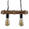 Pendelleuchte Metall E27 H: max. 85 cm geflammtes Holz Produktbild-Vorschau 5
