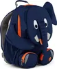 A blue elephant backpack with orange accents is shown against a white background. Produktbild-Vorschau