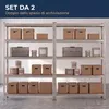 IvoQ Scaffali Set da 2 – 180 x 90 x 40 cm – Metallo zincato Anteprima dell’immagine prodotto 2
