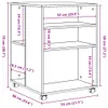 vidaXL Stolik boczny na kółkach biały 55x60x78 cm Materiał Podgląd zdjęcia produktu 8