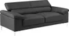 Ledersofa 3-Sitzer - Anthrazit - SOLANGE Produktbild-Vorschau 4