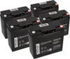 A group of black batteries arranged on a white background. Produktbild-Vorschau