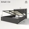 A diagram of a bed with dimensions and weight capacity indicated. Produktbild-Vorschau