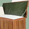 CASARIA® Baule da Giardino 120cm Legno di Acacia 2 Ruote Anteprima dell’immagine prodotto 10