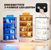 BROTTAR Große runde Vitrine mit 3-farbiger LED-Beleuchtung, Produktbild-Vorschau 3