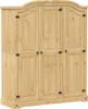 A three-door wooden wardrobe. Produktbild-Vorschau