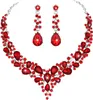 Set Hochzeit Ohrringe Verlängerung Kette Faux Kristall Produktbild-Vorschau 1